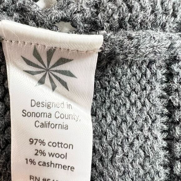 Athleta Wool Sweater Cardigan Womens Small Cashmere Blend Waterfall Front Ombre - Picture 5 of 8